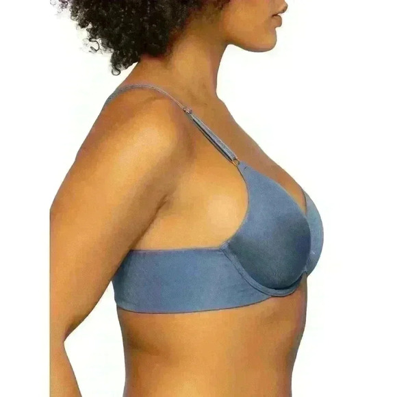 Radiant Vanity Fair Womens Bra Size 40D Smooth Underwire Padded Slate Blue - Picture 4 of 8